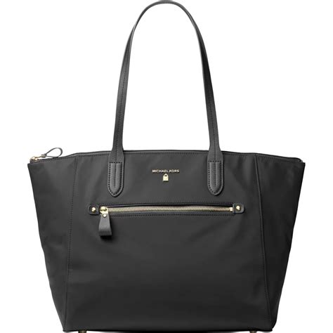 michael michael kors nylon kelsey large top zip tote|Michael Kors large saffiano tote.